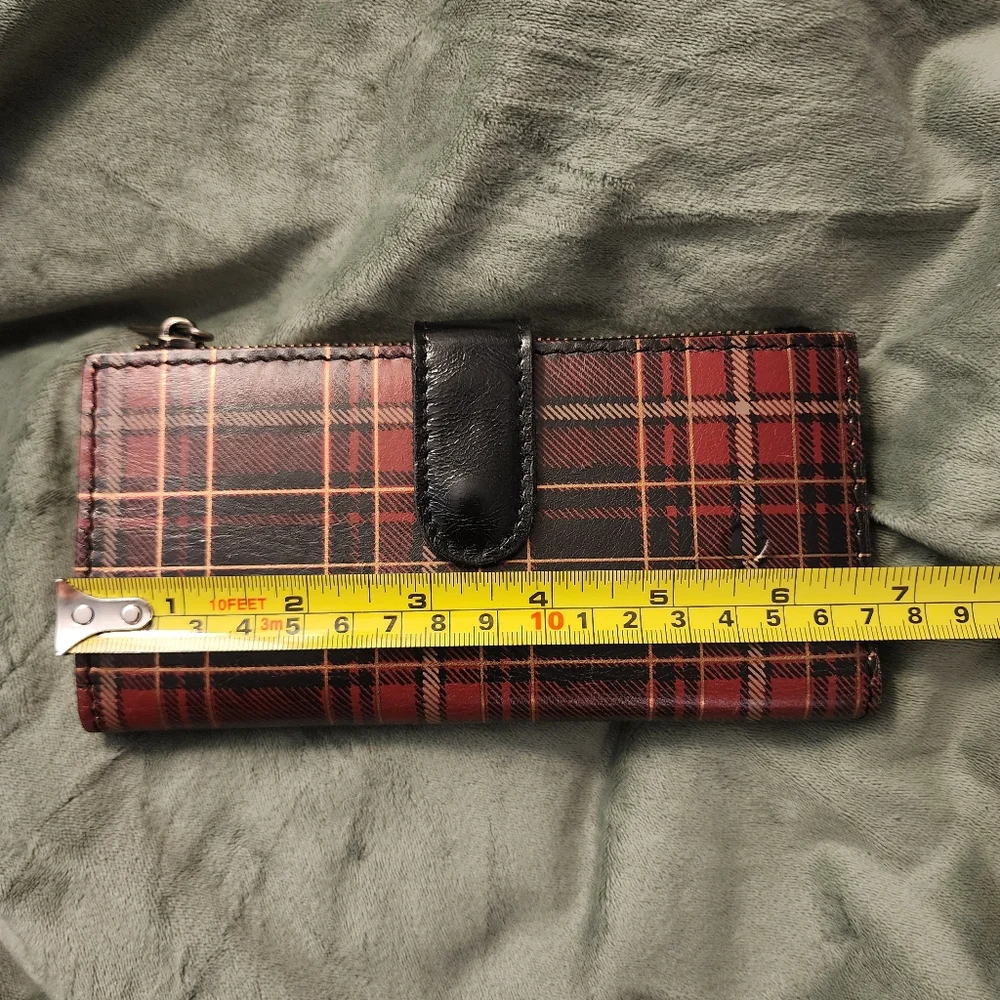 Patricia Nash Tartan Plaid Red Black Nazari Wallet - Picture 8 of 11